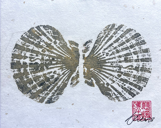 Small Scallop Shell Gyotaku