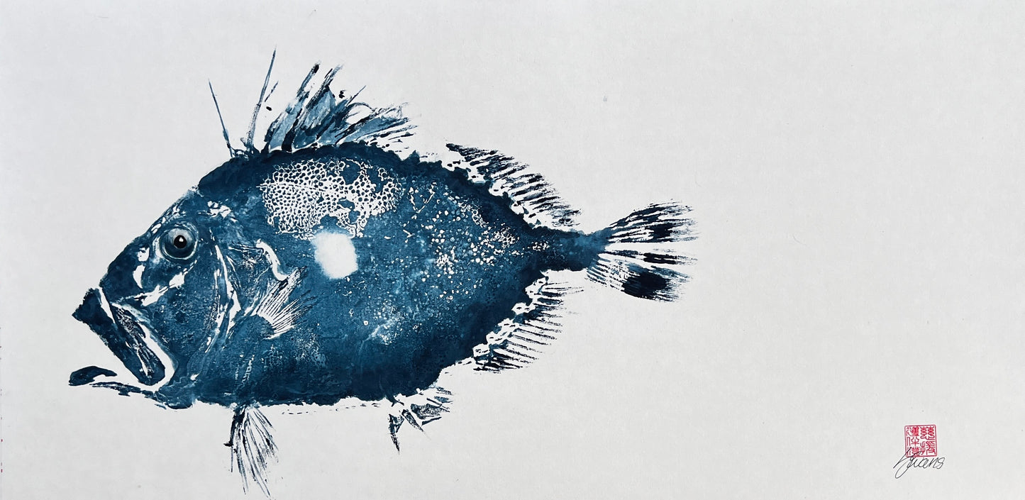 Gyotaku of John Dory
