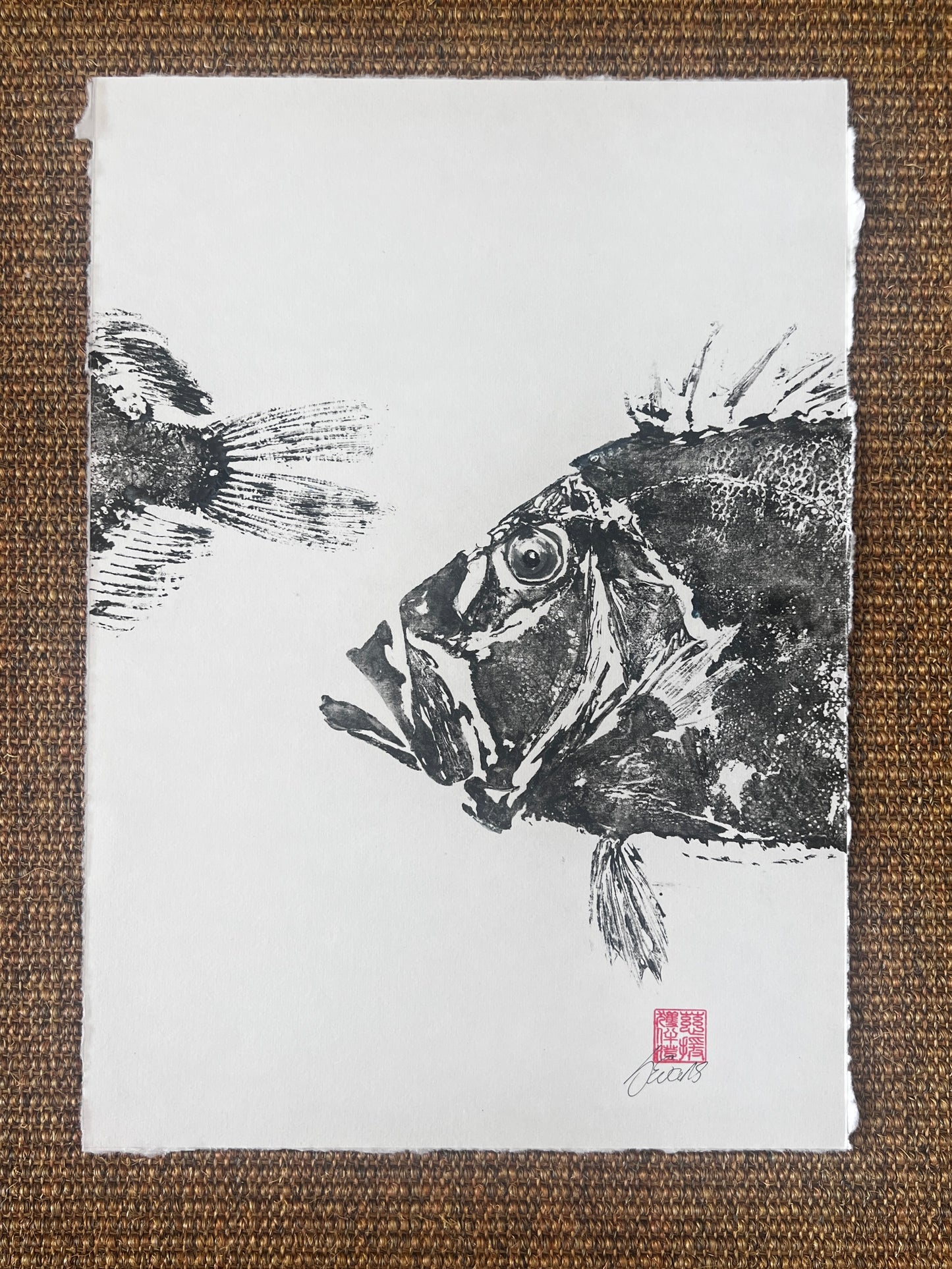 John Dory – Gyotaku Print in Sumi