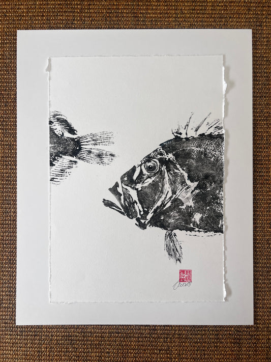 John Dory – Gyotaku Print in Sumi