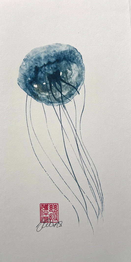 SMALL GYOTAKU PRINT TAKEN FROM A JELLY FISH