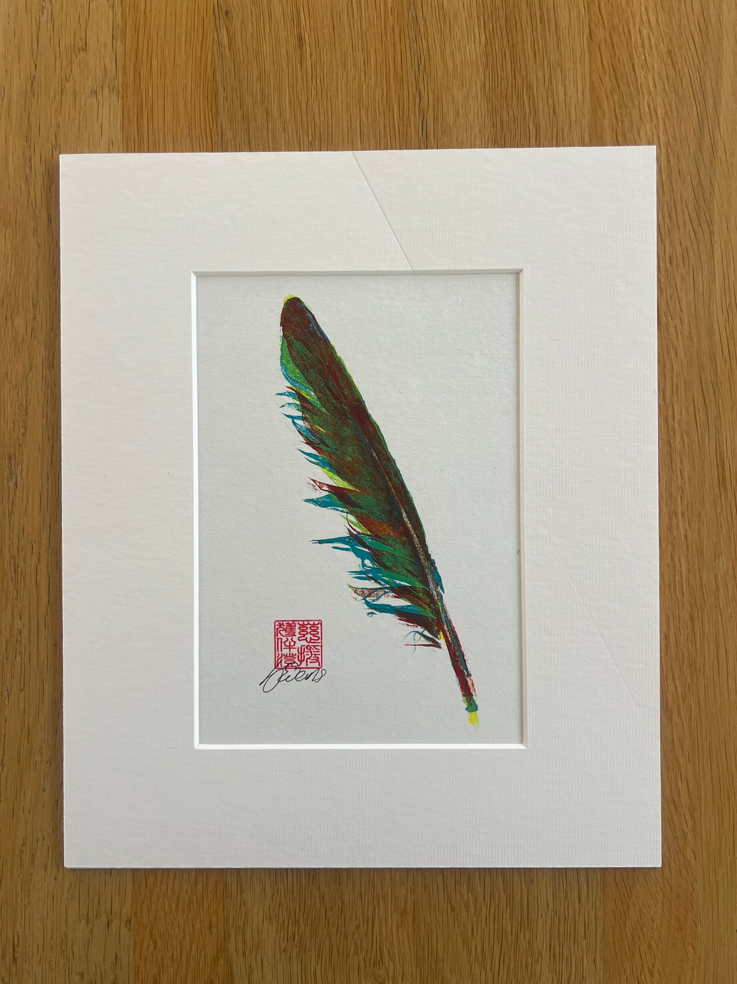 Layered Feather Print A5