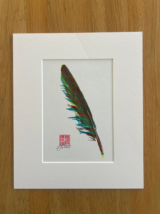 Layered Feather Print A5