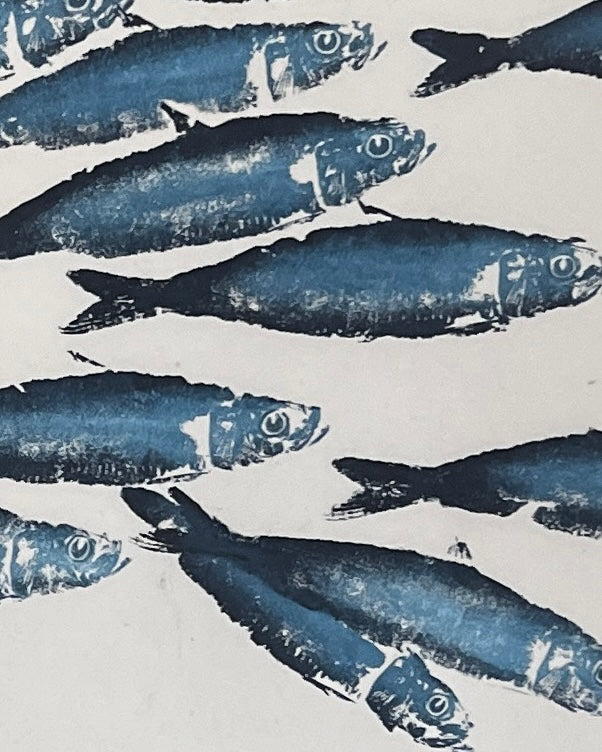 Large Print from Sardine on Japanese Hand Made Paper