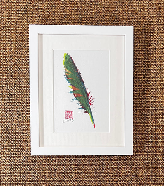 Layered Feather Print A5