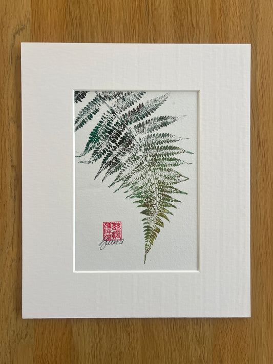 Gyotaku of a Fern Frond