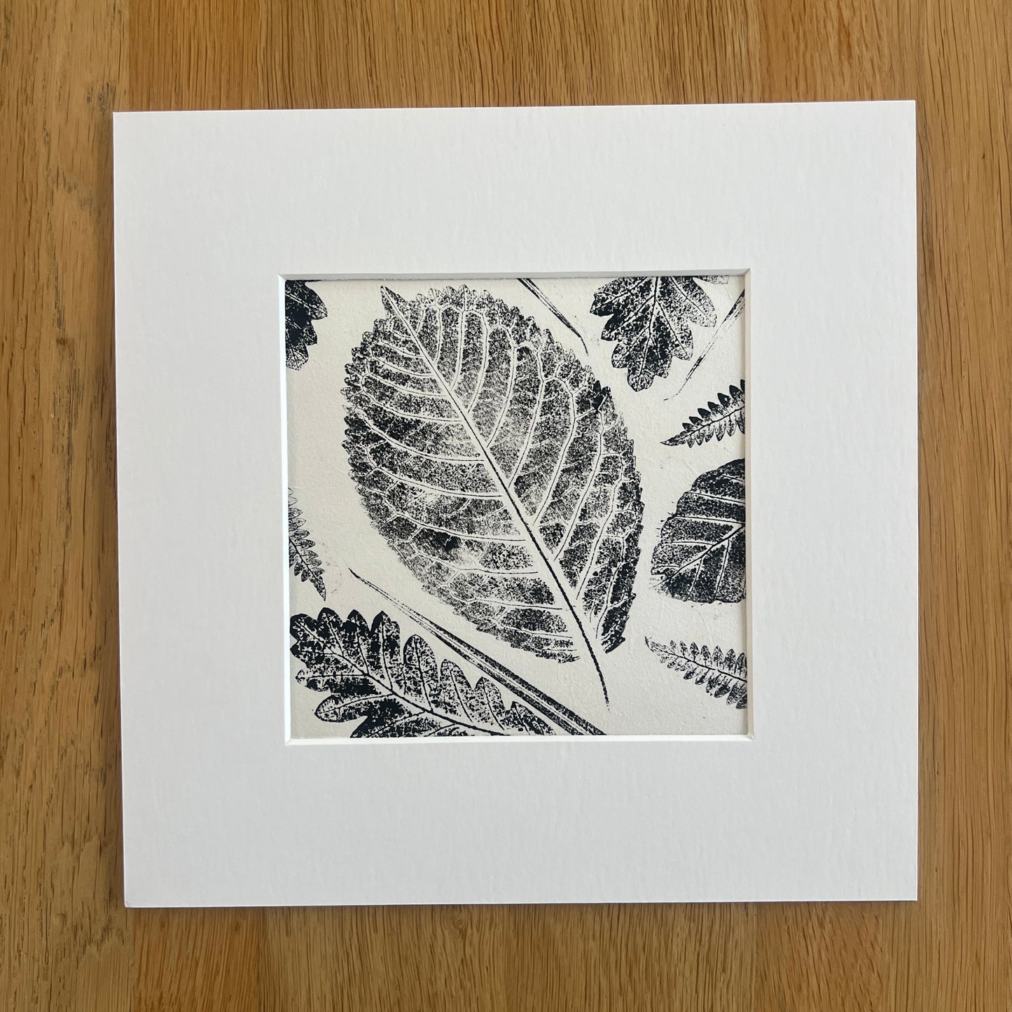 Coed Cyrnol Leaf Print – Black Ink on Thai Mulberry Paper