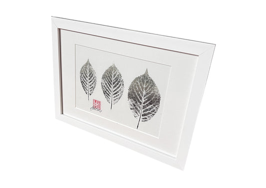 Gyotaku of Ash Leaves