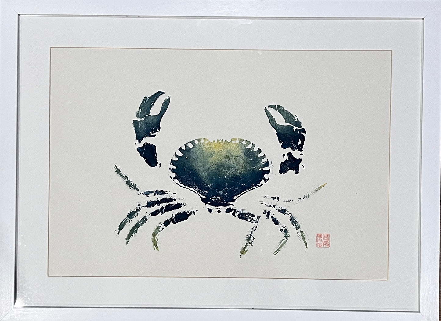 Hand Printed Gyotaku Anglesey Crab