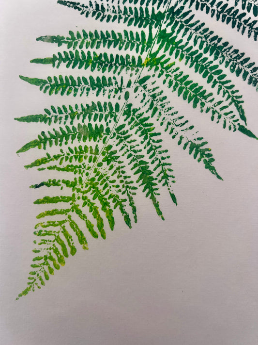 Gyotaku of a Fern Frond