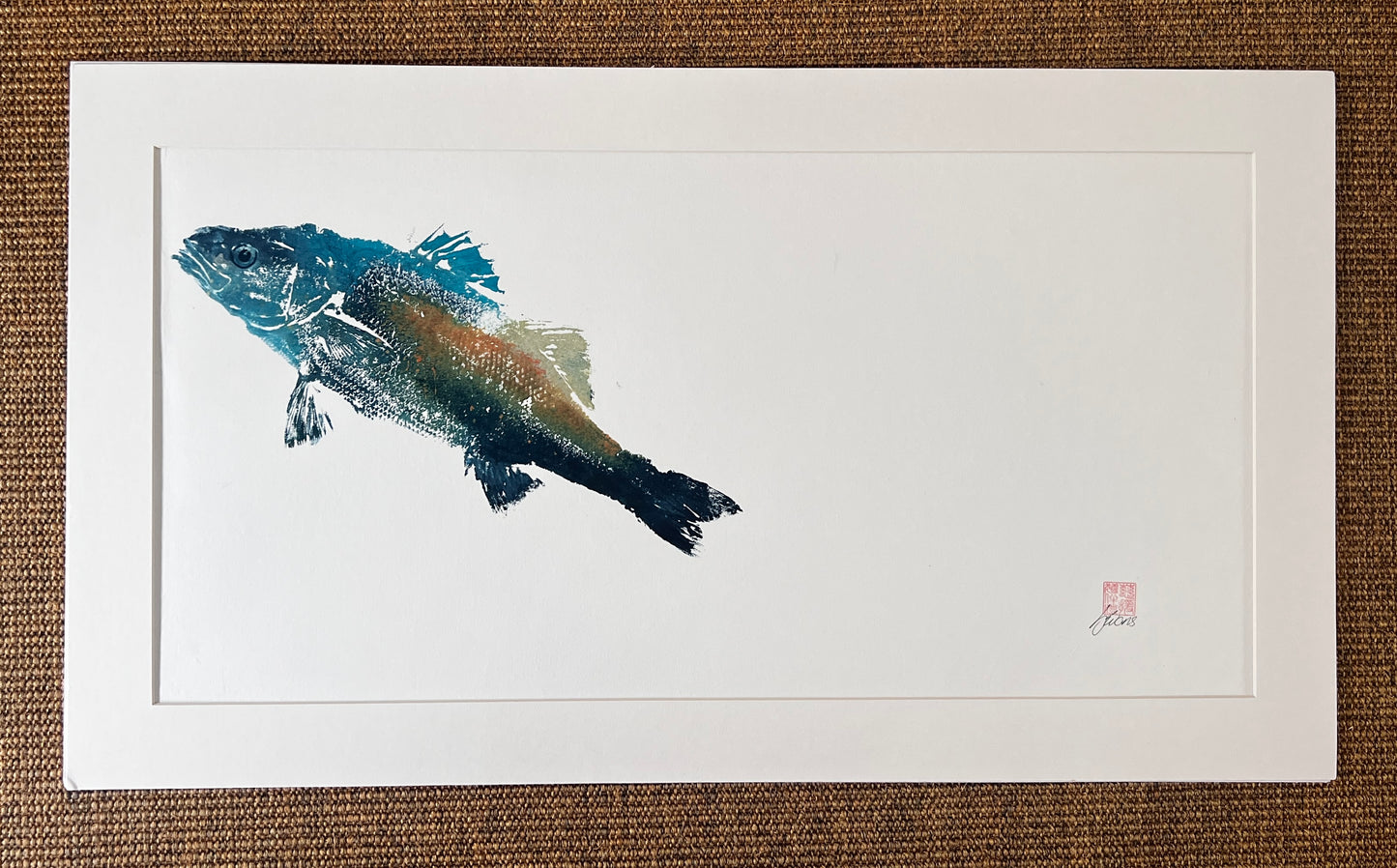 Anglesey Sea Bass Gyotaku