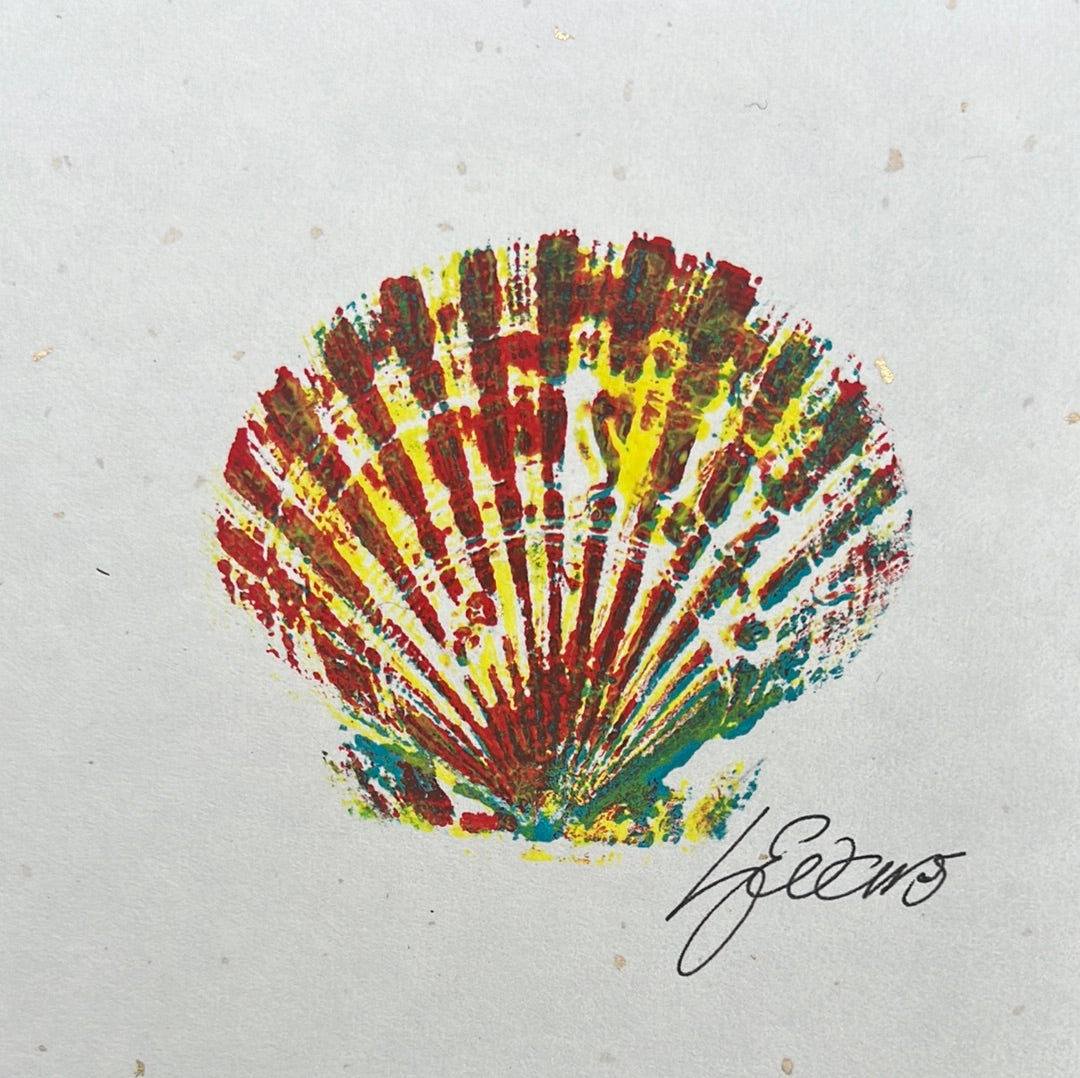 Small Scallop Shell Gyotaku