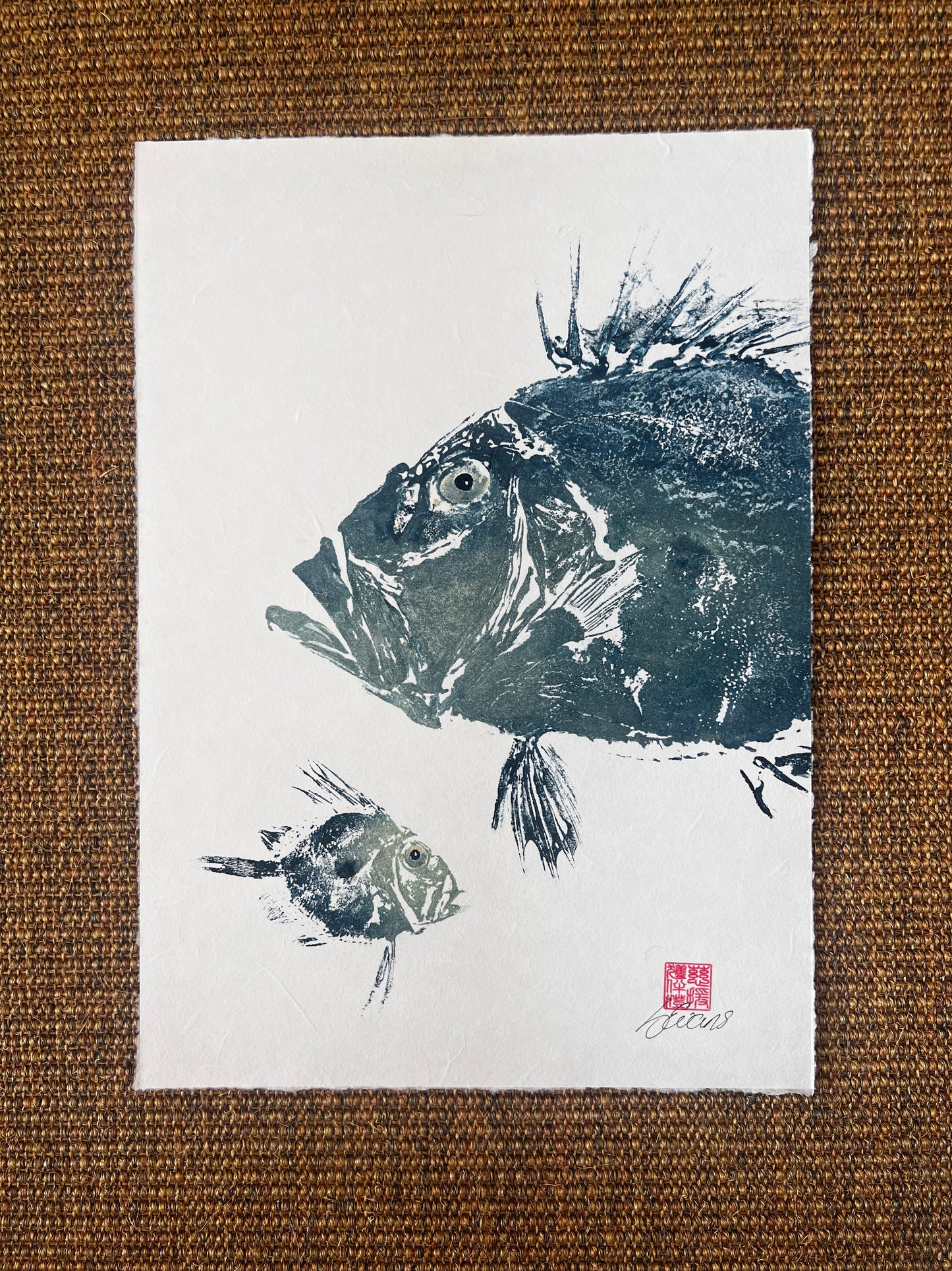 John Dory & Juvenile – Gyotaku Print