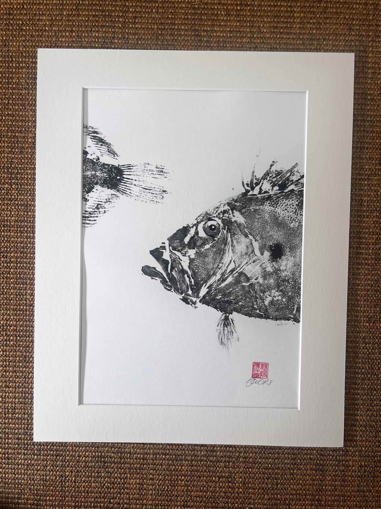 John Dory – Gyotaku Print in Sumi