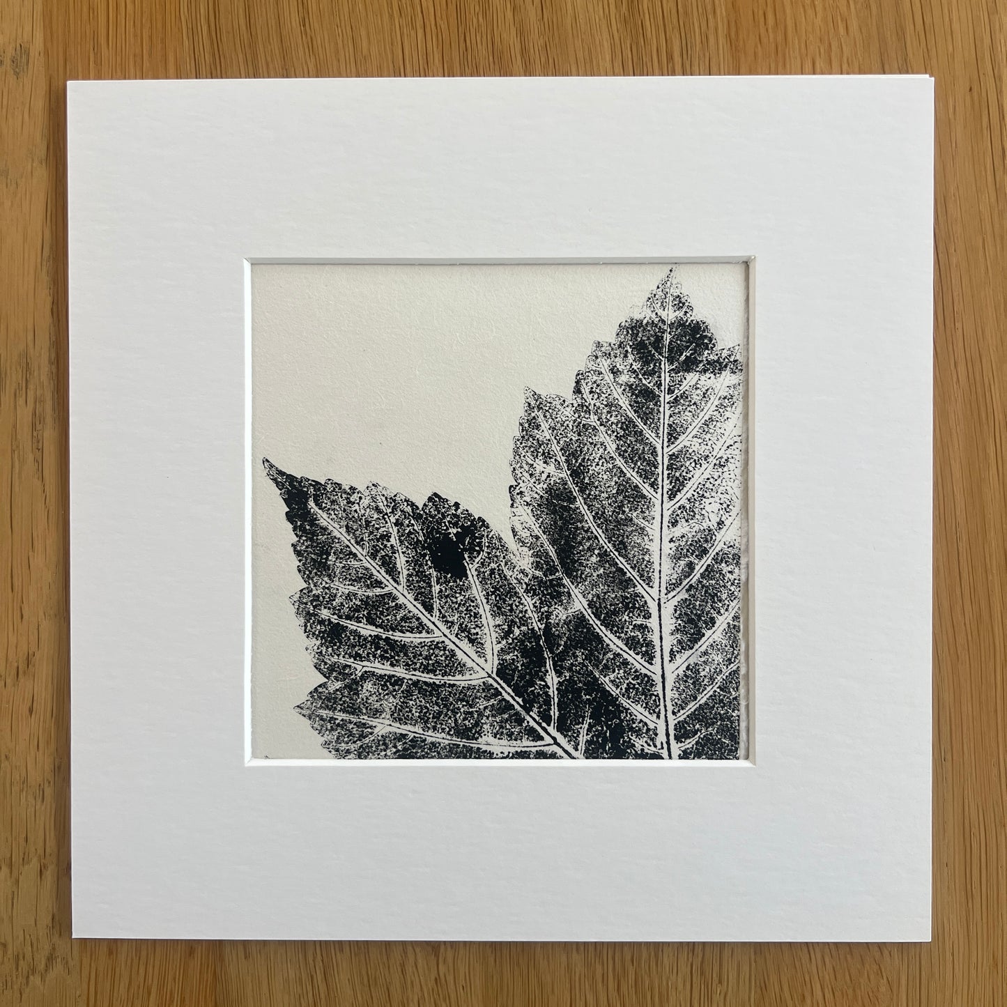 Coed Cyrnol Leaf Print – Black Ink on Thai Mulberry Paper