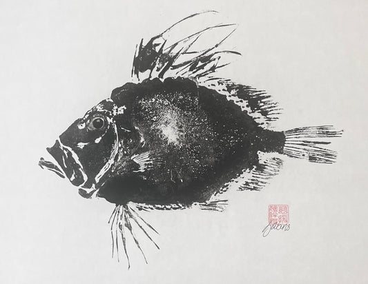 Cornish John Dory Gyotaku Print