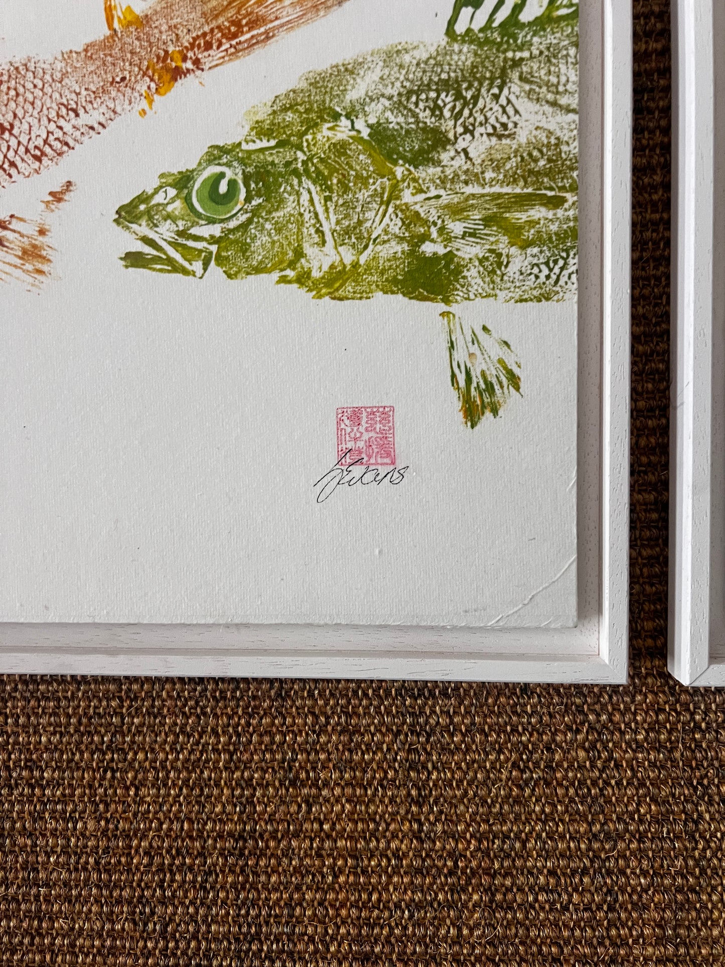 Four Panel Multicoloured Sea Bass Print