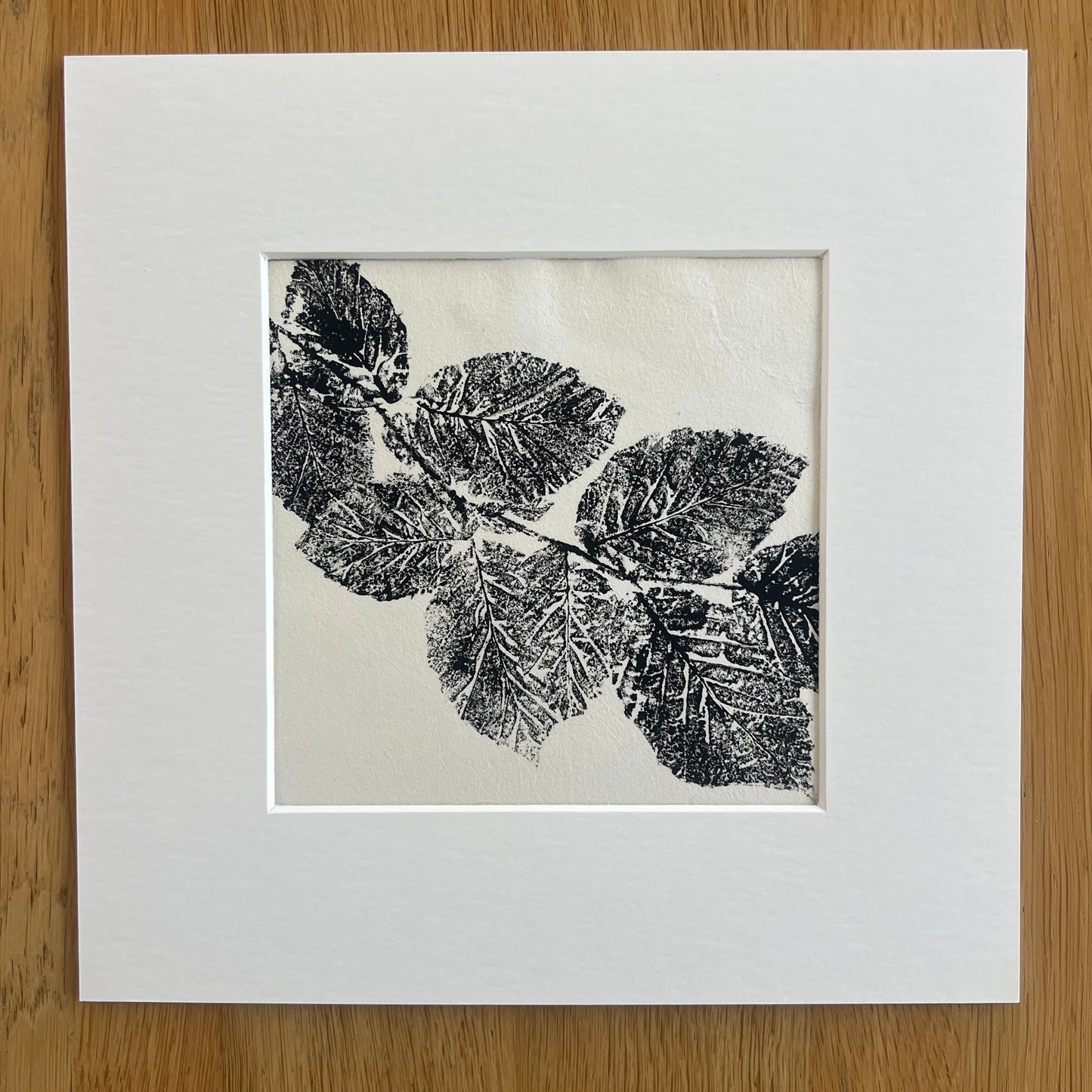 Coed Cyrnol Leaf Print – Black Ink on Thai Mulberry Paper