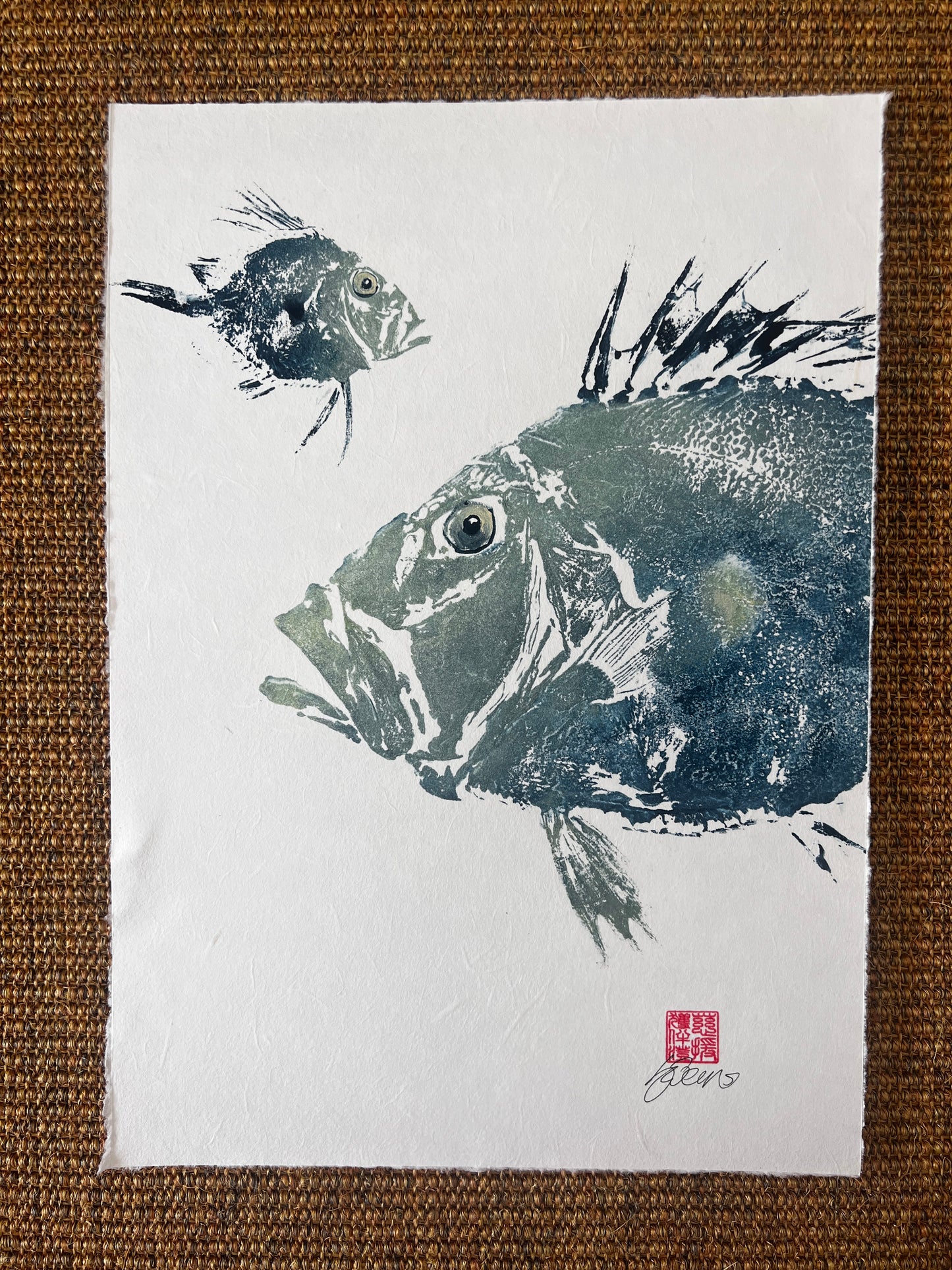 John Dory & Juvenile – Gyotaku Print