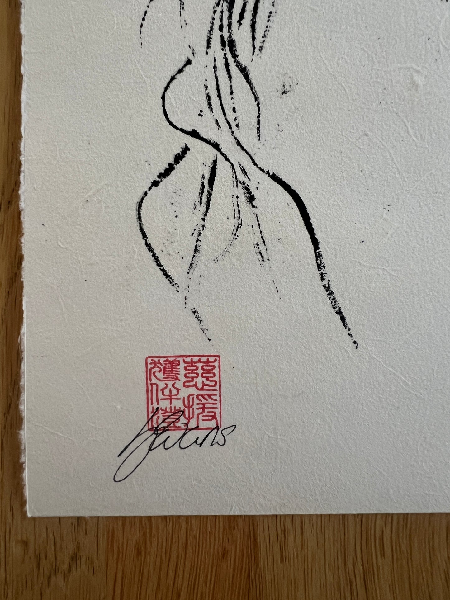 A4 Sea Spaghetti Print – Gyotaku-Inspired Marine Wall Art