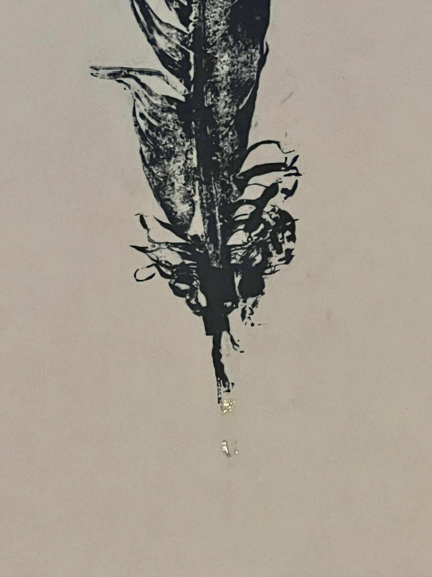 Small Bird Feather – Gyotaku Print