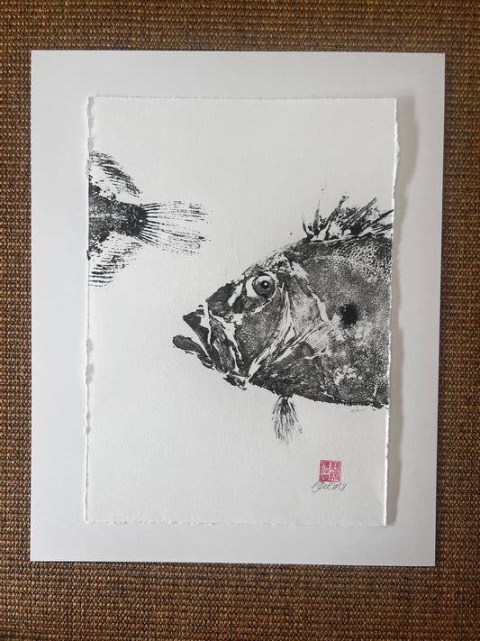 John Dory – Gyotaku Print in Sumi
