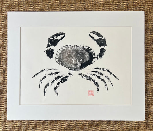 Hand Printed Gyotaku Anglesey Crab