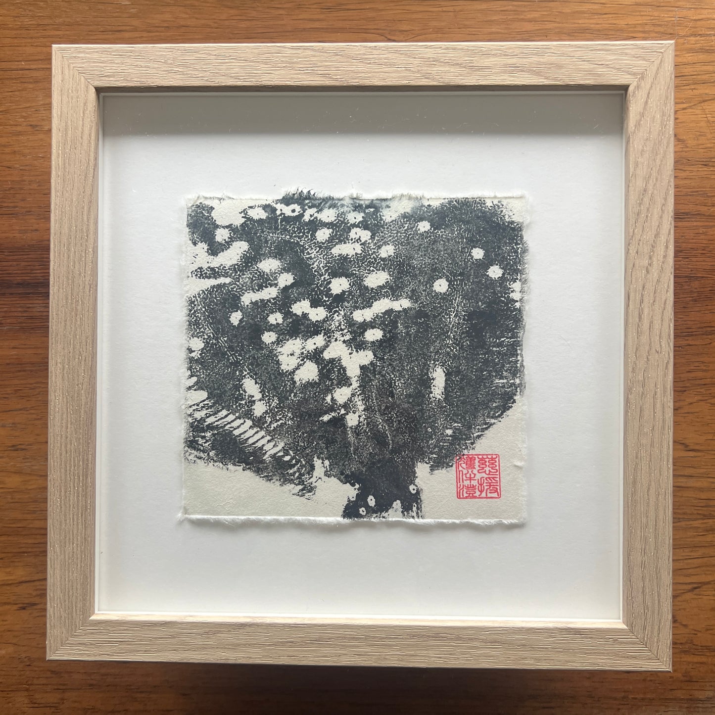 Turbot Mini Print – Black Ink on Thai Mulberry Paper