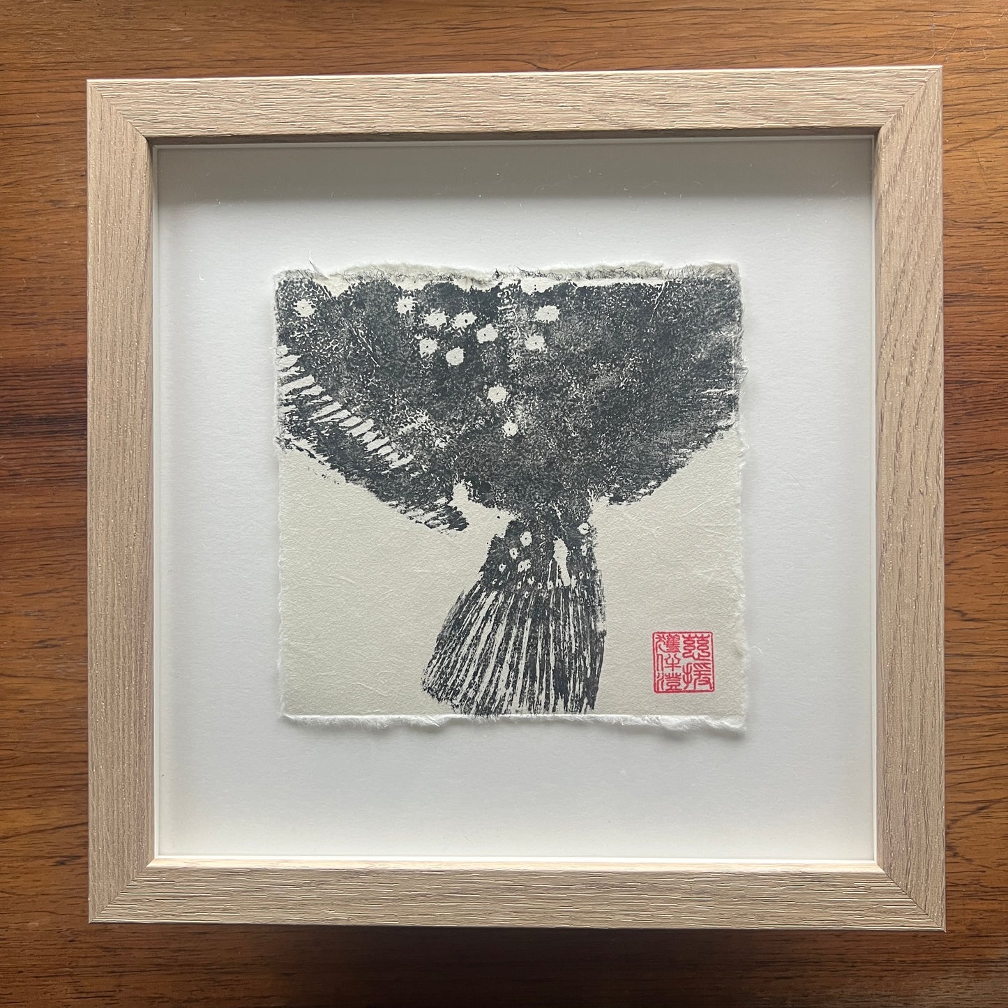 Turbot Mini Print – Black Ink on Thai Mulberry Paper