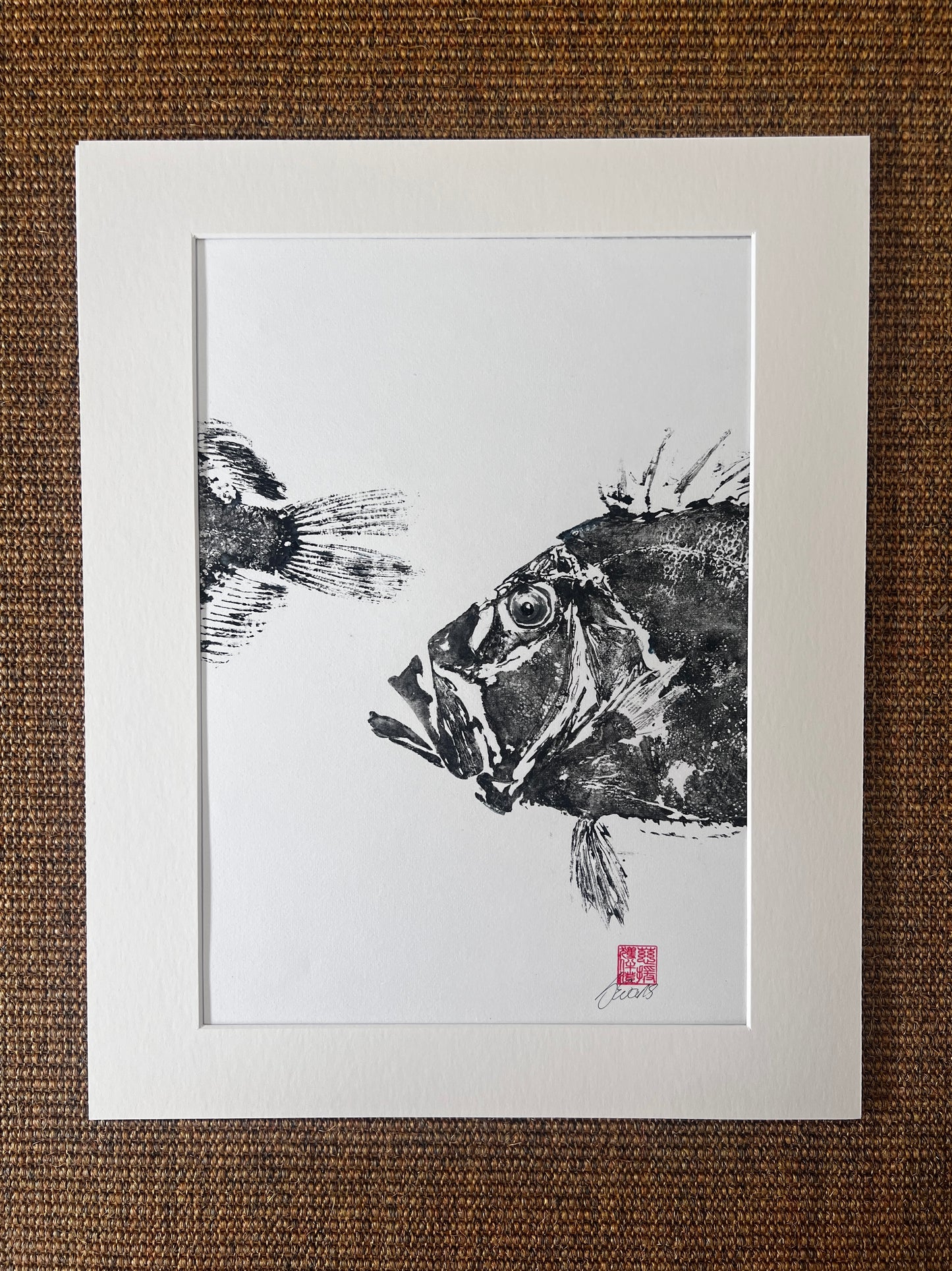 John Dory – Gyotaku Print in Sumi