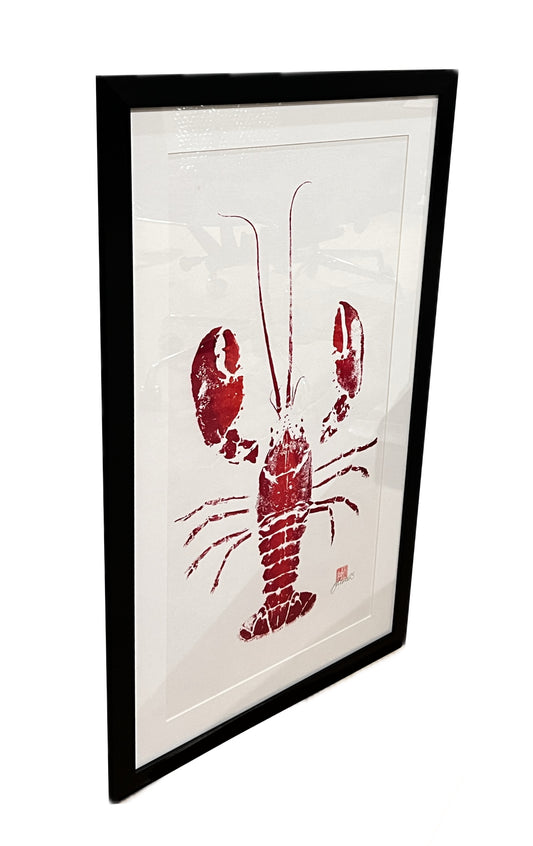 Menai Strait Lobster, Gyotaku Printed in Red ink.