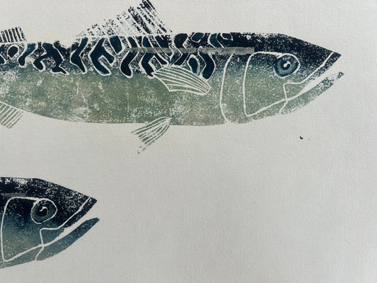 Mackerel -Linotaku Marine Wall Art