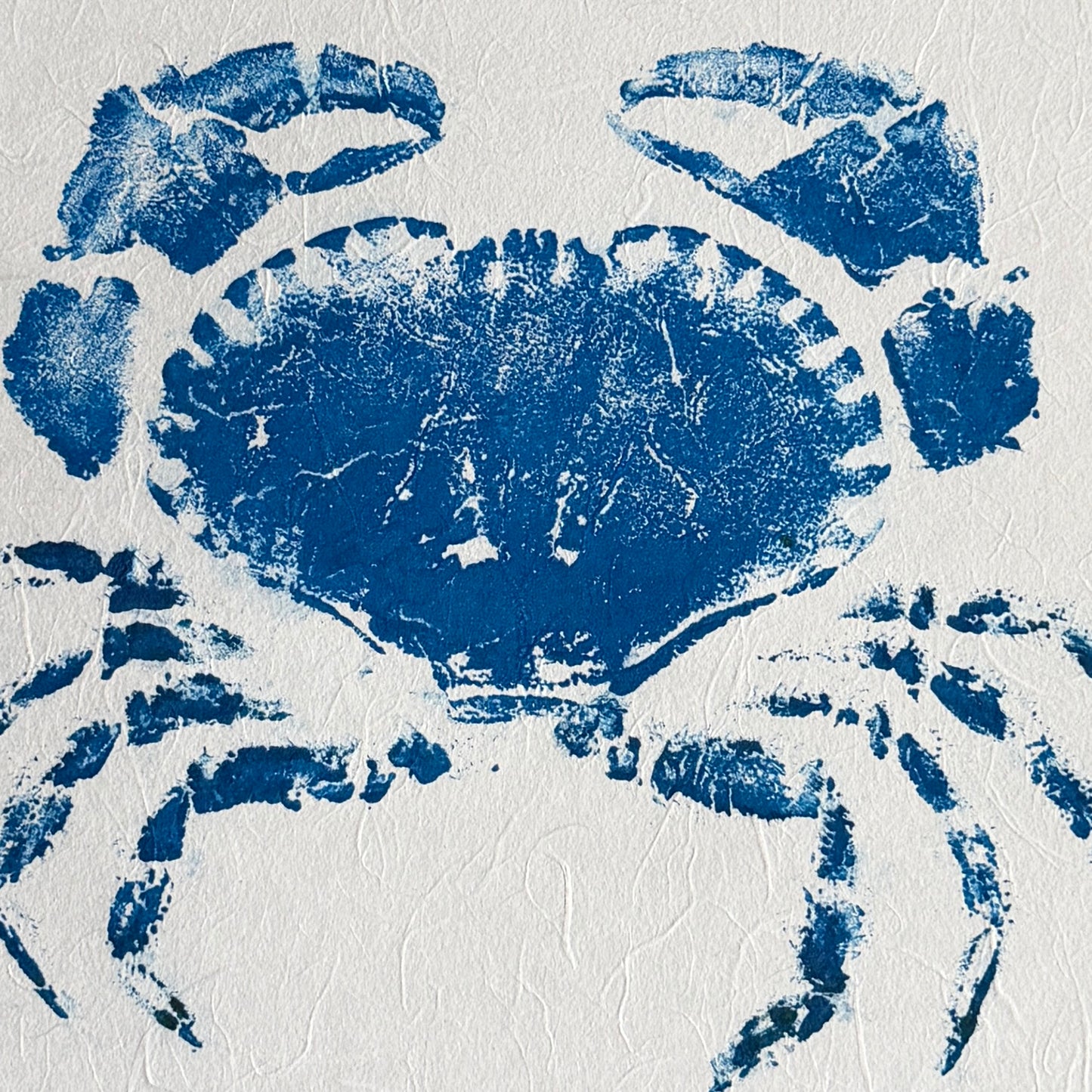 Bright Blue Crab Gyotaku