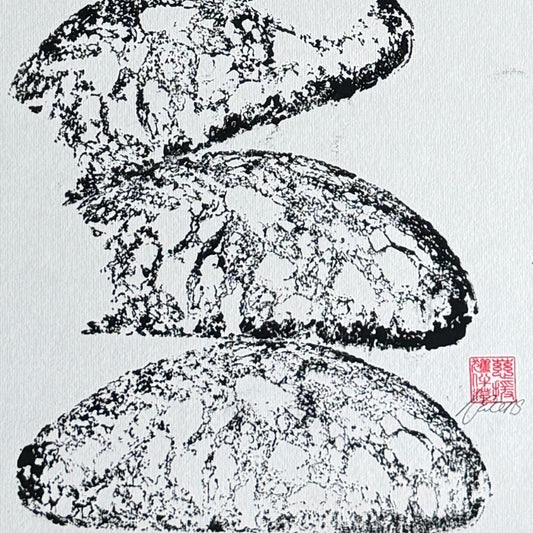 Sourdough Gyotaku – Black Ink