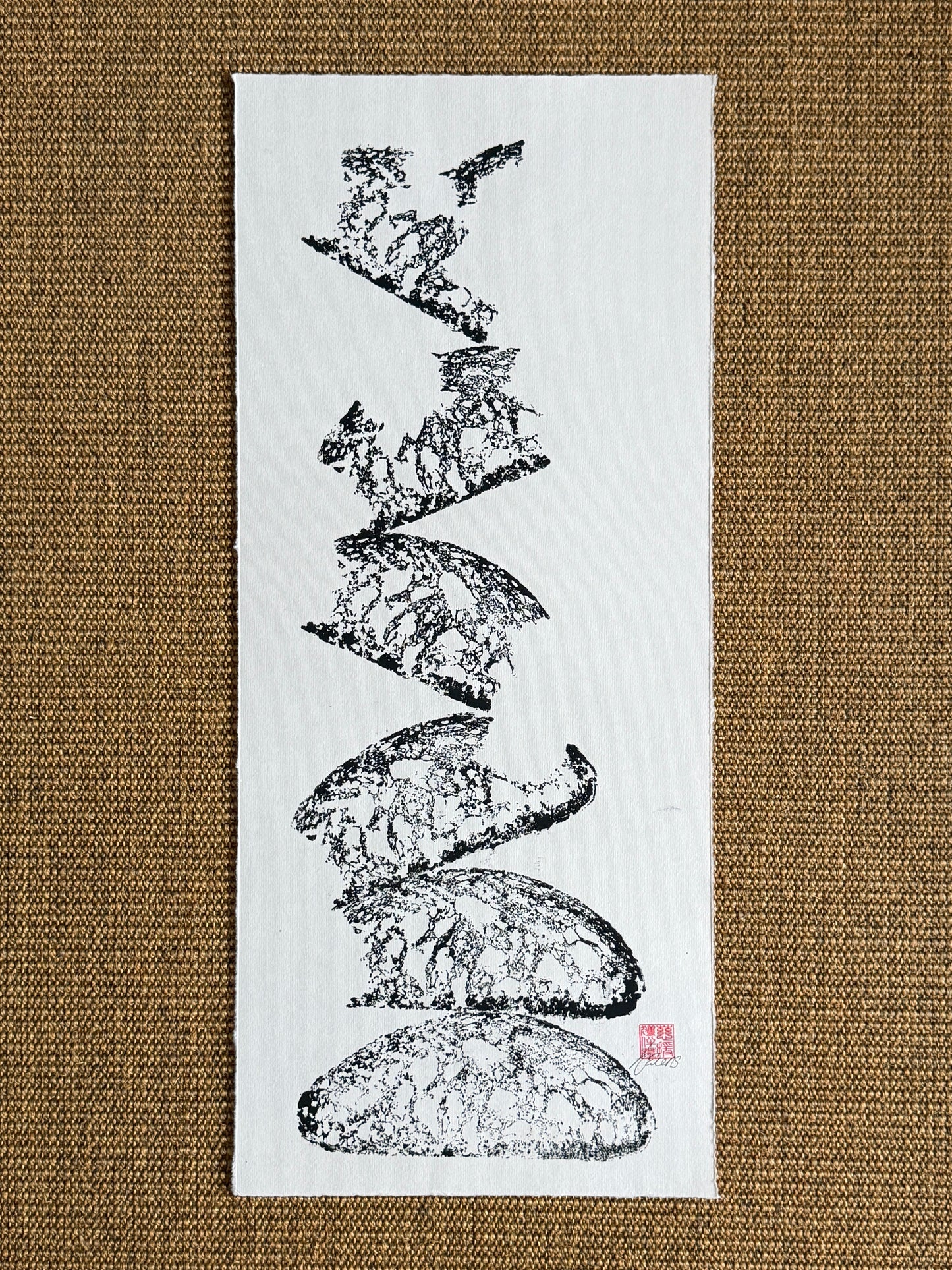 Sourdough Gyotaku – Black Ink