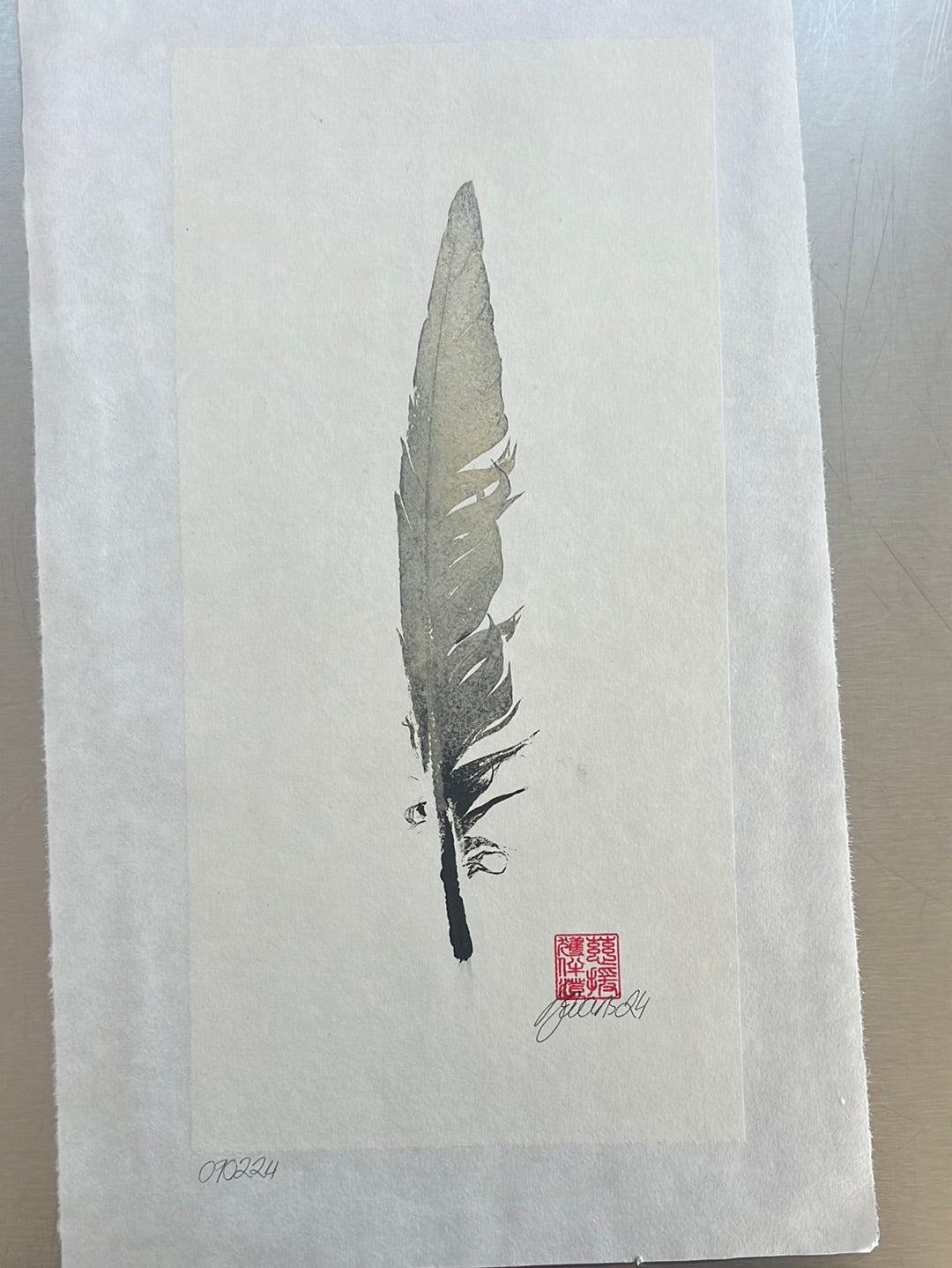 Feather Gyotaku