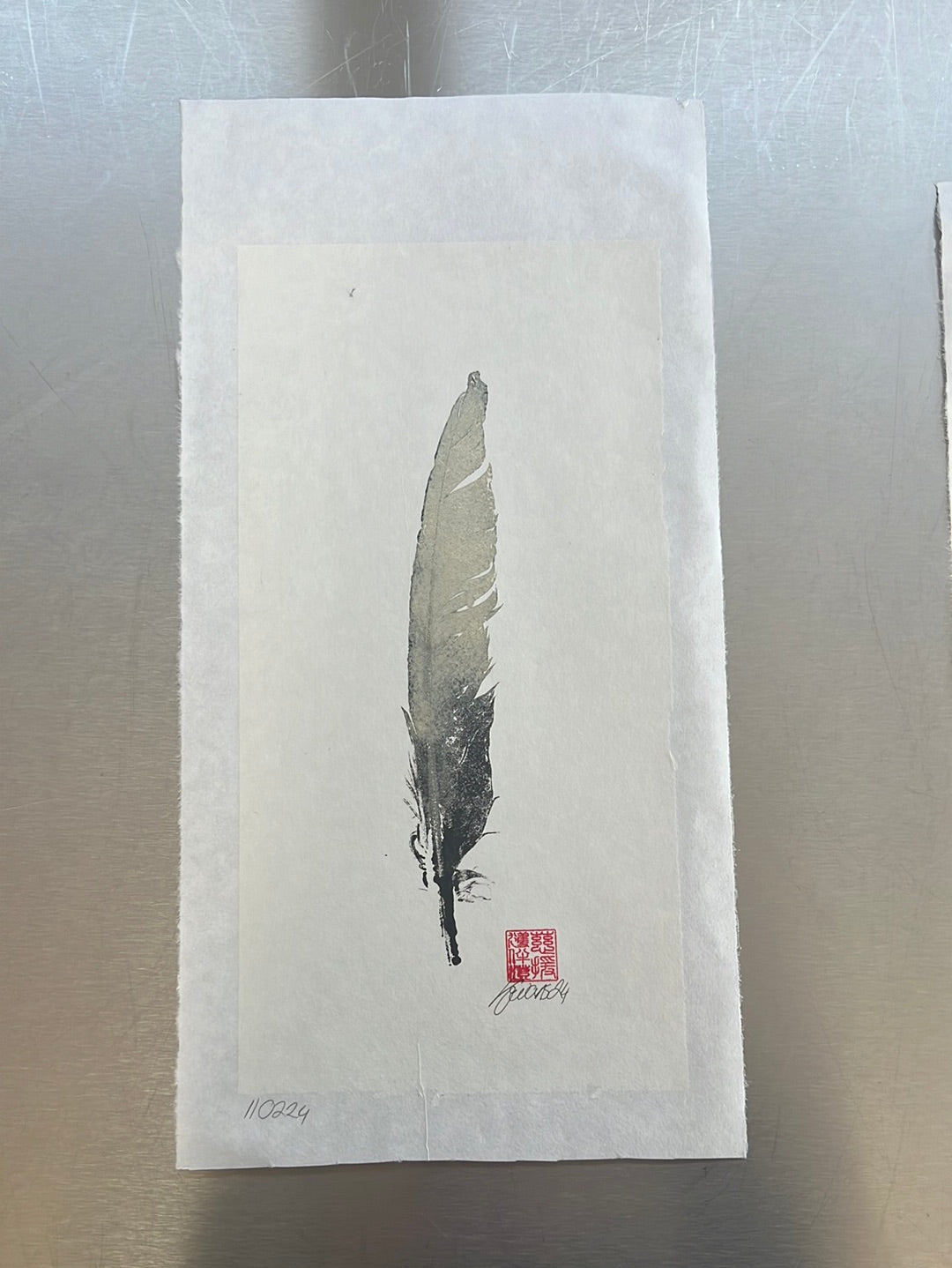 Feather Gyotaku