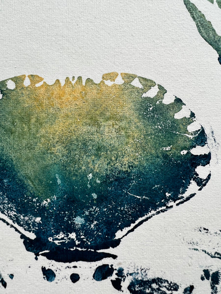 Hand Printed Gyotaku Anglesey Crab