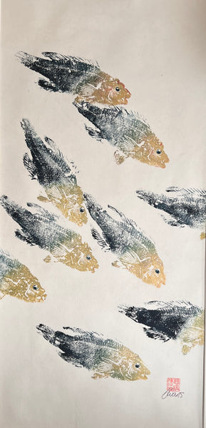 Wrasse Gyotaku Print