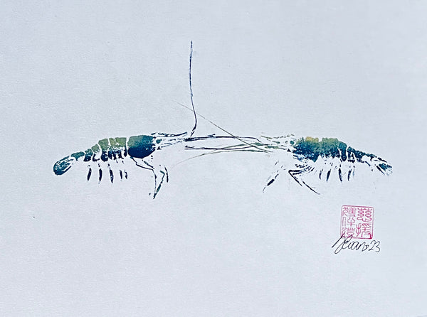 Duo print of Menai Strait Prawn