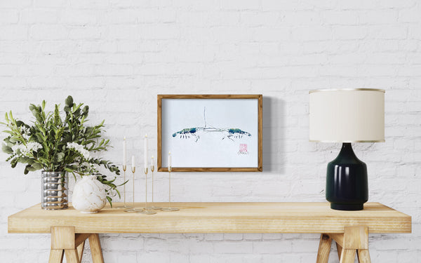Duo print of Menai Strait Prawn