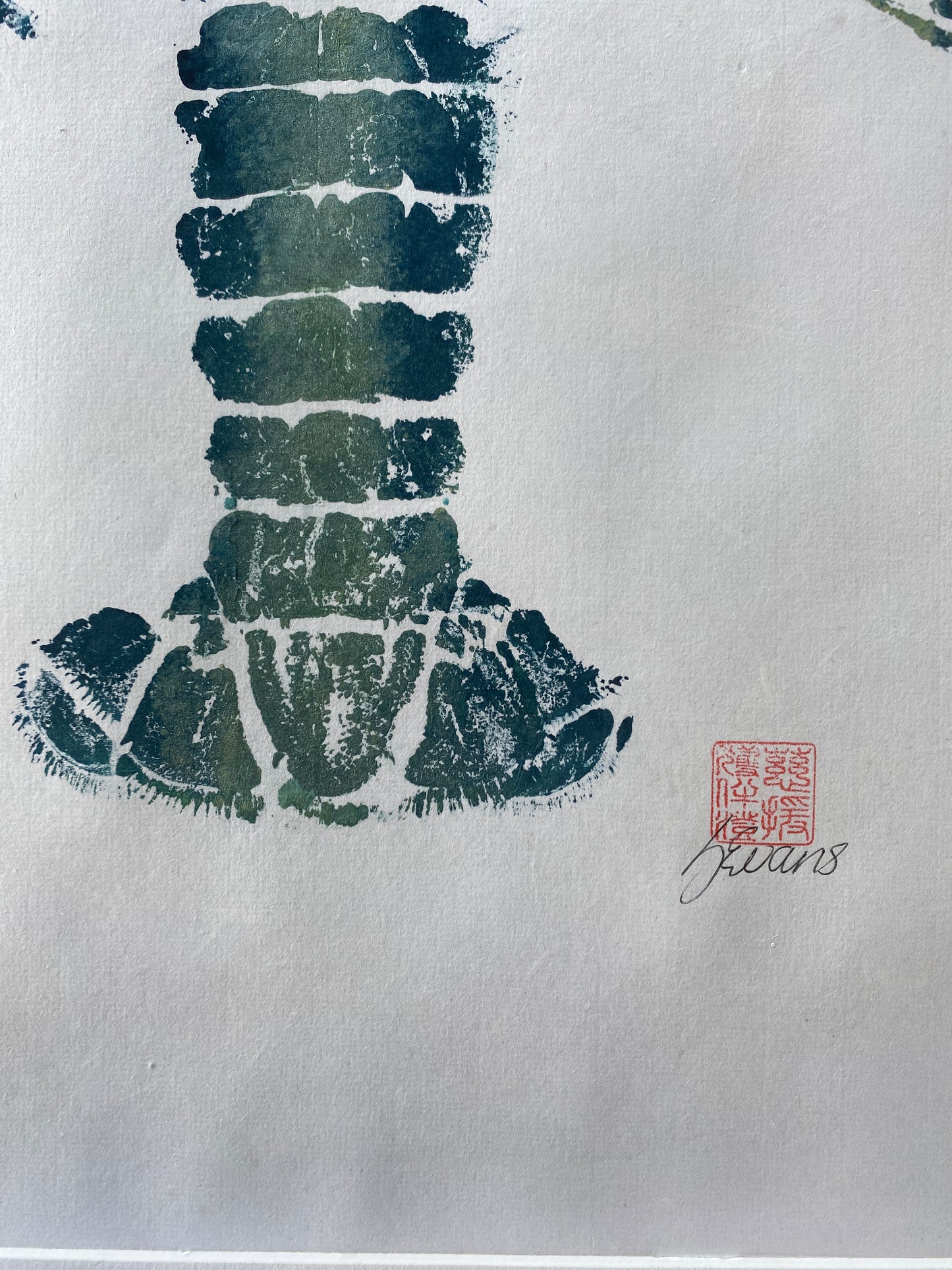 Menai Strait Lobster, Gyotaku Printed and Wet Mounted.