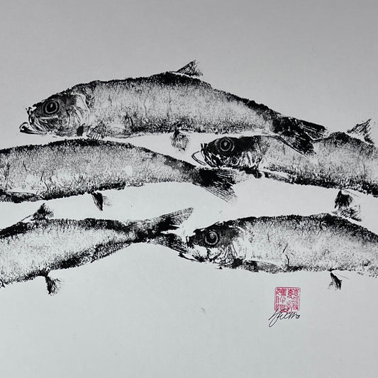 Herring Gyotaku Print