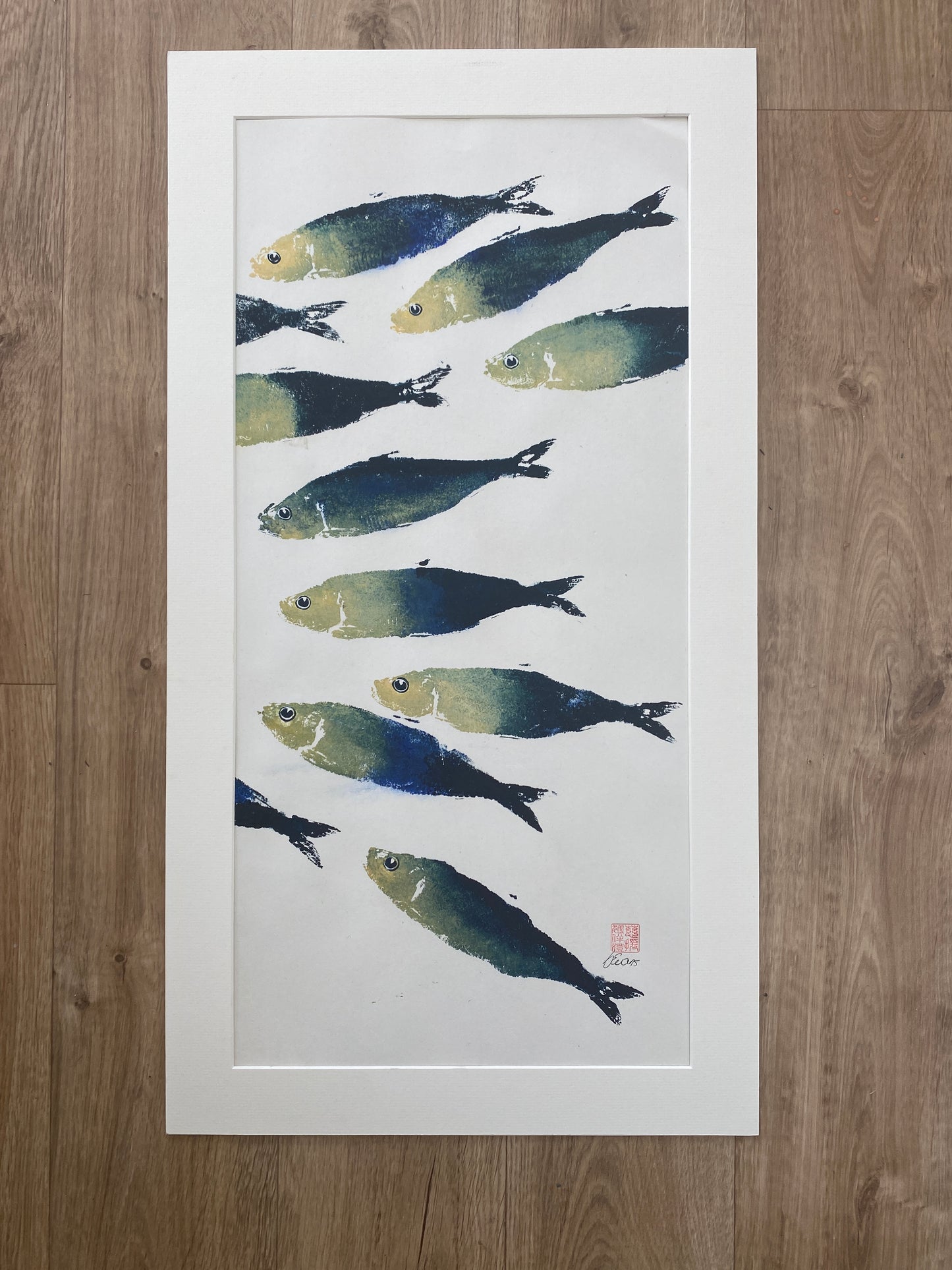 Sardines Gyotaku Print