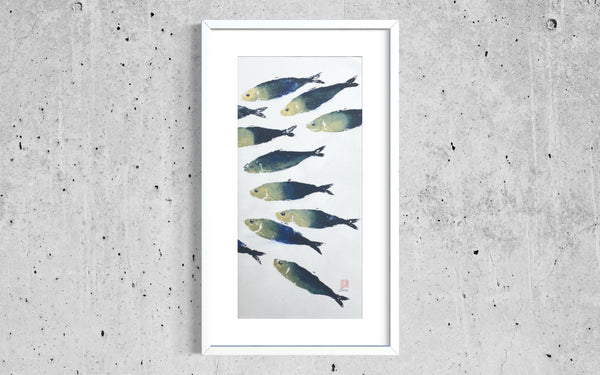 Sardines Gyotaku Print