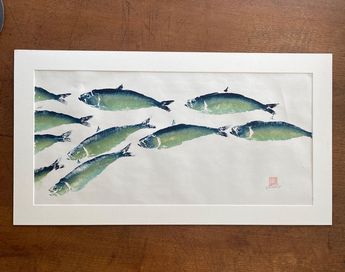Anglesey North Wales Fish Print Sardines