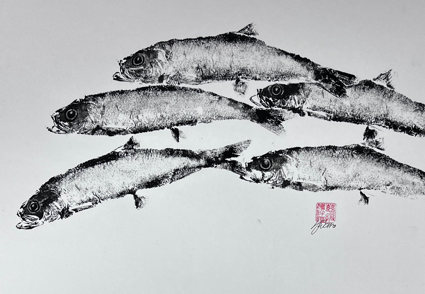 Herring Gyotaku Print