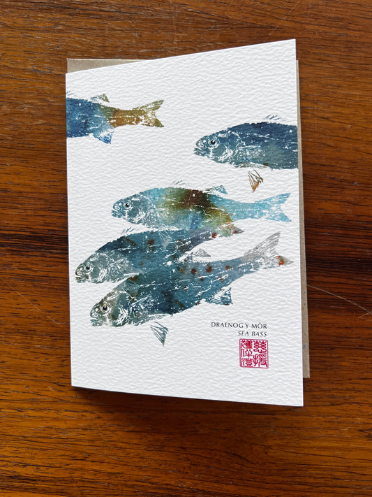 Sea Bass Shoal Greeting Card