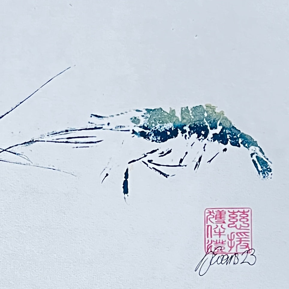 Duo print of Menai Strait Prawn